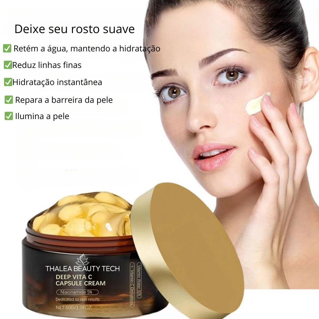 ATÕMICO CREAM • DEEP VITA C CAPSULE CREAM • 1º Creme Facial Encapsulado • Anti-Manchas + Anti-MelasmaCreme  DEEP ATÕMICO CREAM thaleabeautytech